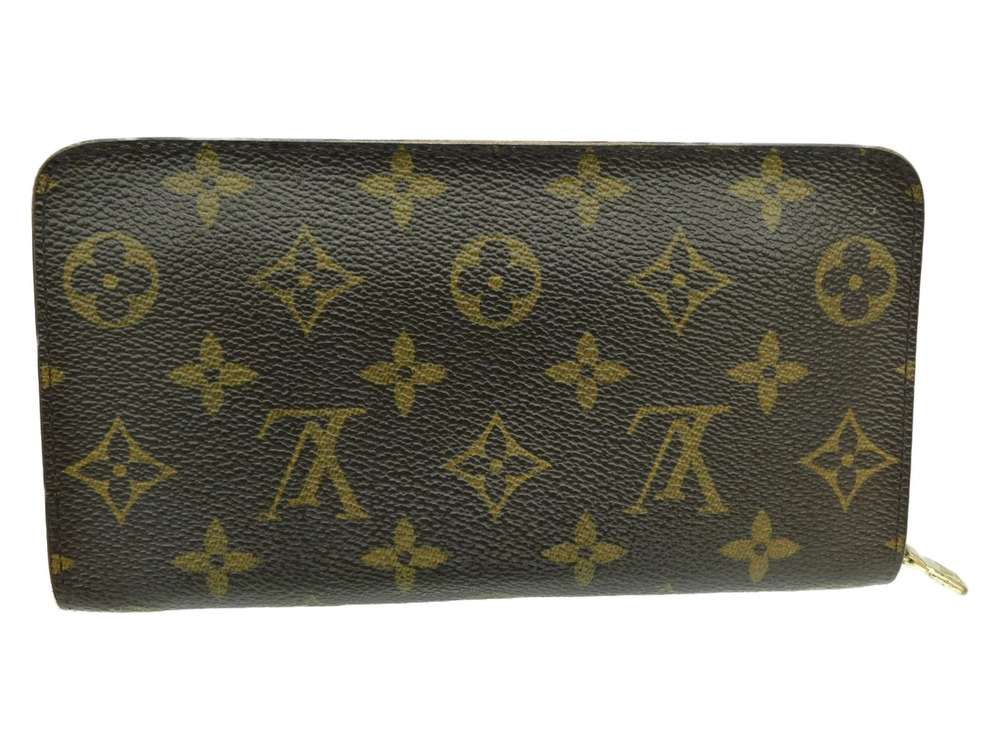 Louis Vuitton Wallet Portemonnaie Monogram Long Zipper Brown Round Zip Brown